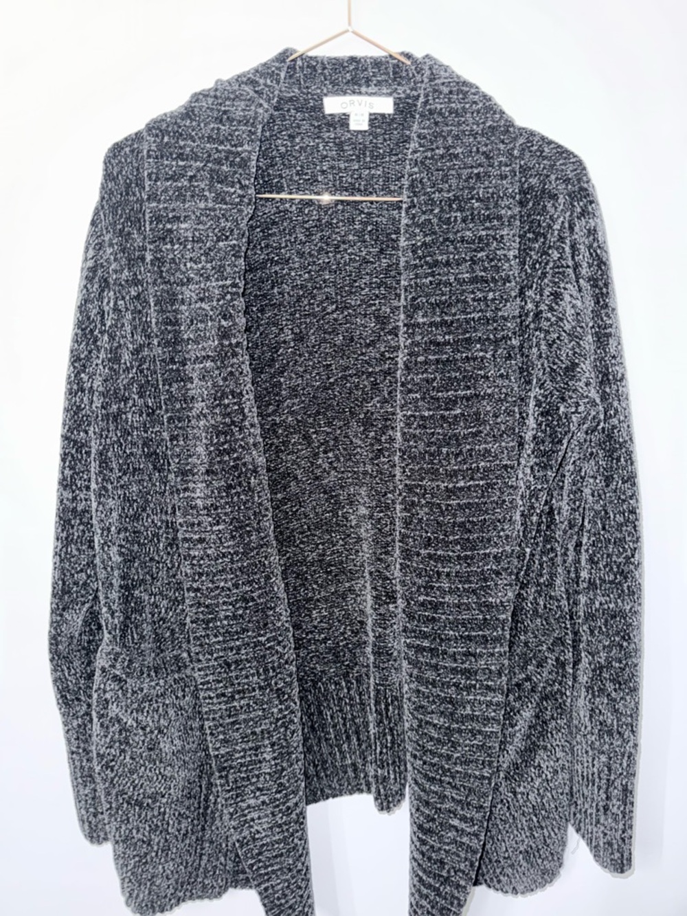 Orvis Black Chenille Cardigan